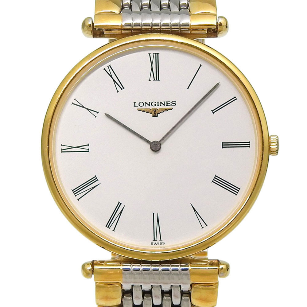 Longines L4 635 2 White Dial Stainless Steel/Gold Plated Quartz Watch, Approx...
